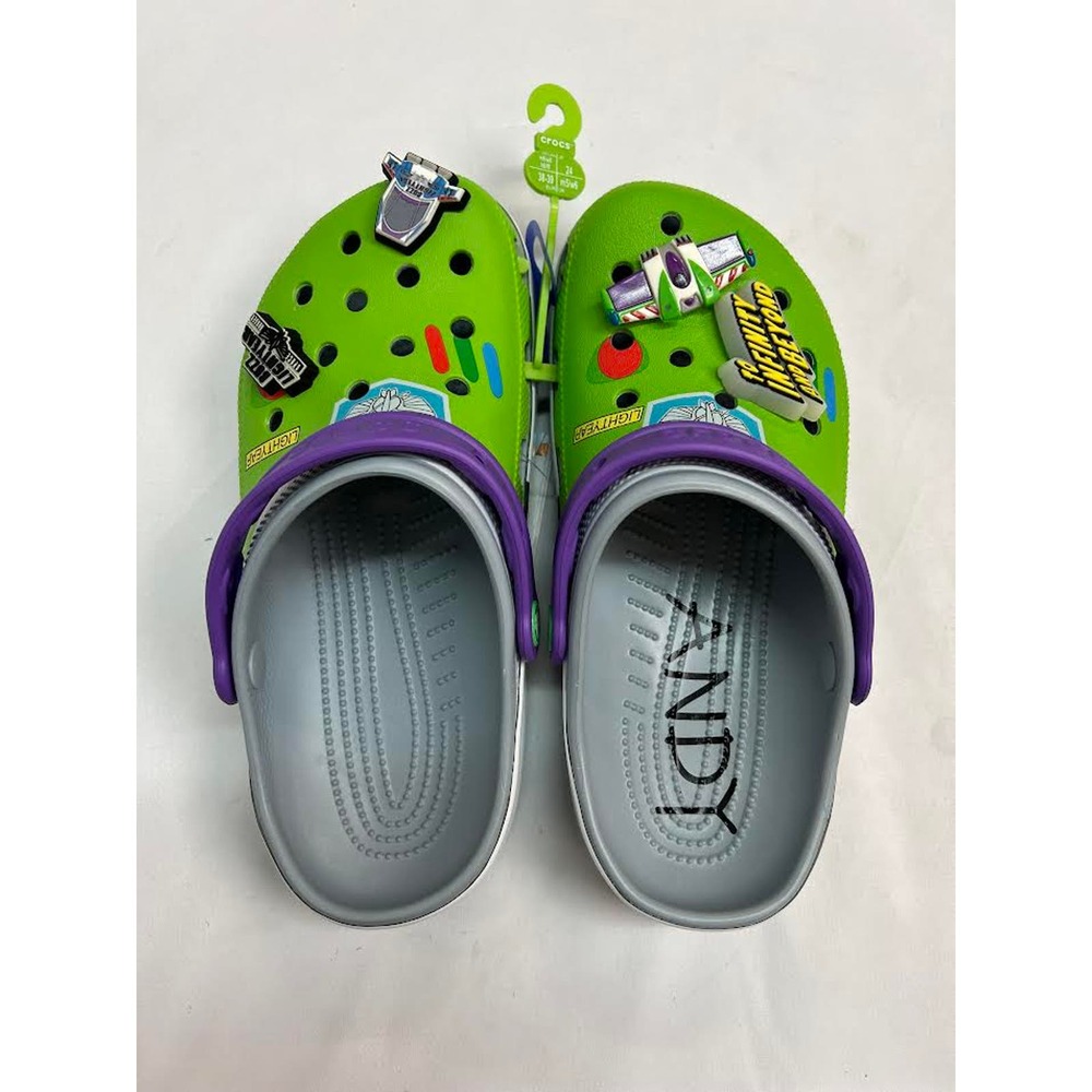 NWT! Crocs Disney Pixar Toy Story Classic Clogs, Grey,SIZE-7 US Men